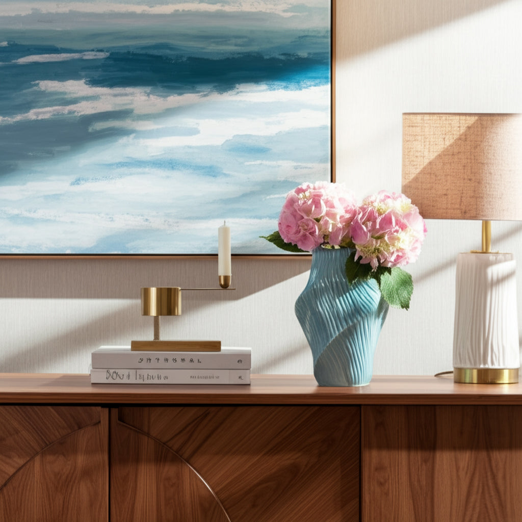 Tihany Blue/Cream Vase |EV21713-05