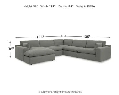 10007S6| Elyza 5-Piece Sectional