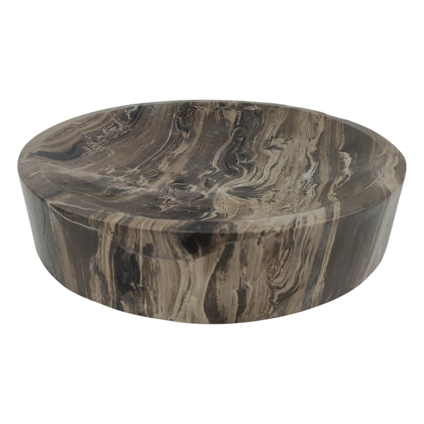12" PORTAGE CAPPUCCINO MARBLE BOWL