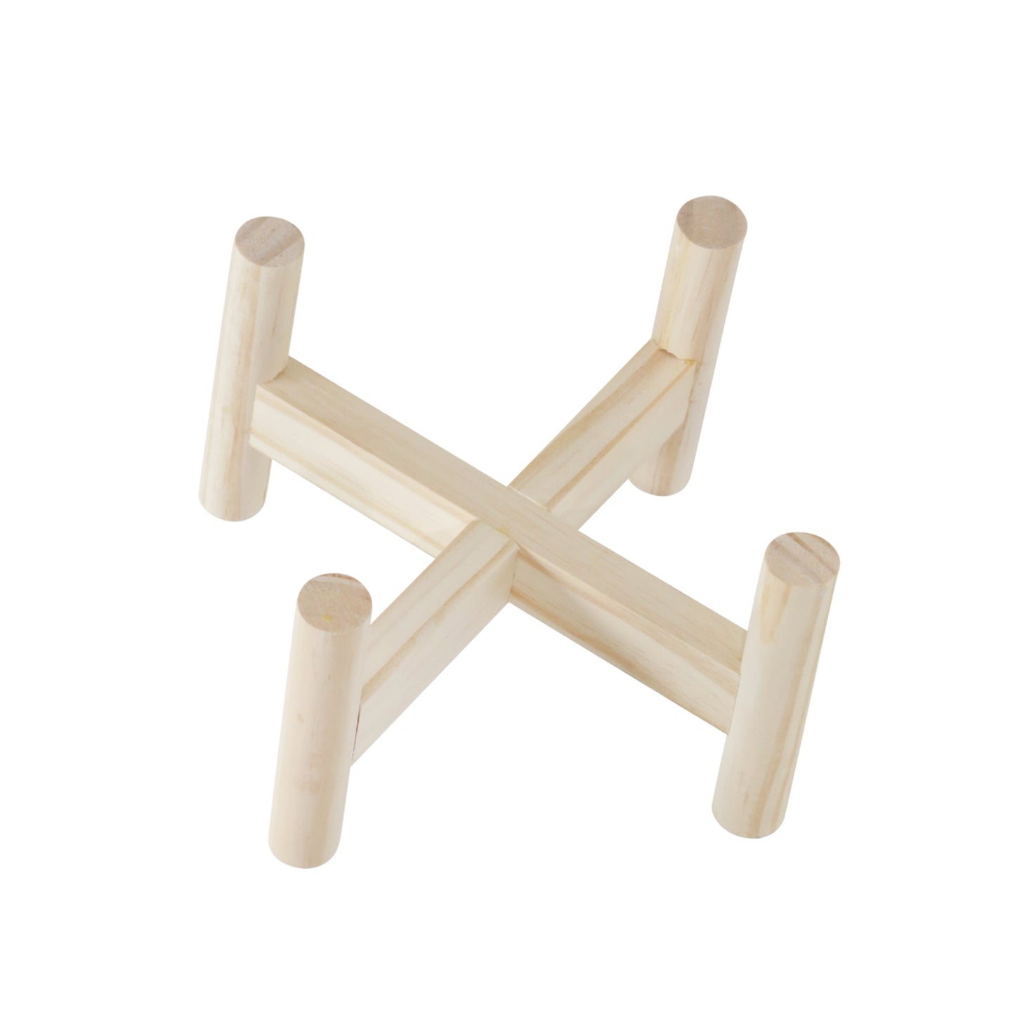 15074-03 12" CERAMIC FLUTED PLANTER W/ WOOD STAND, BLACK( Sagebrook Home )