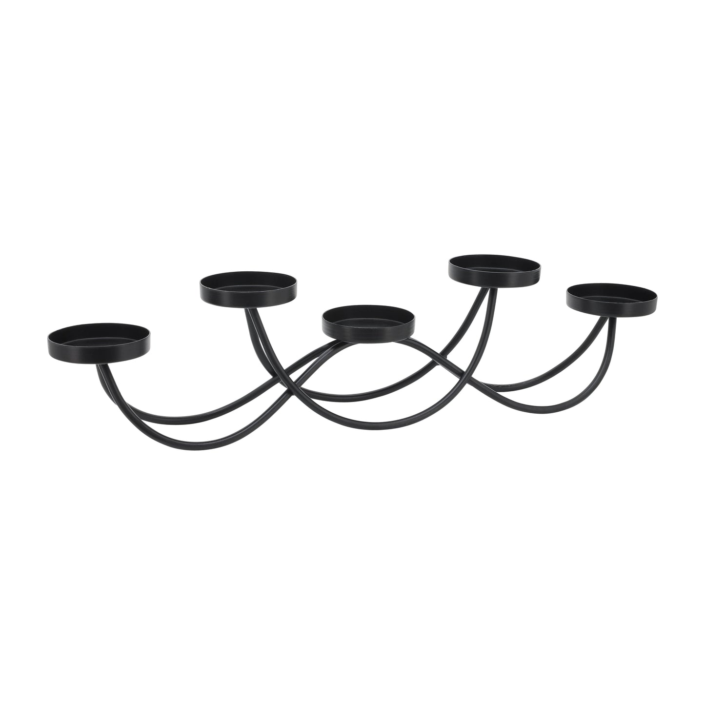 حامل معدني، 5 أعمدة، مقاس 24 بوصة، أسود