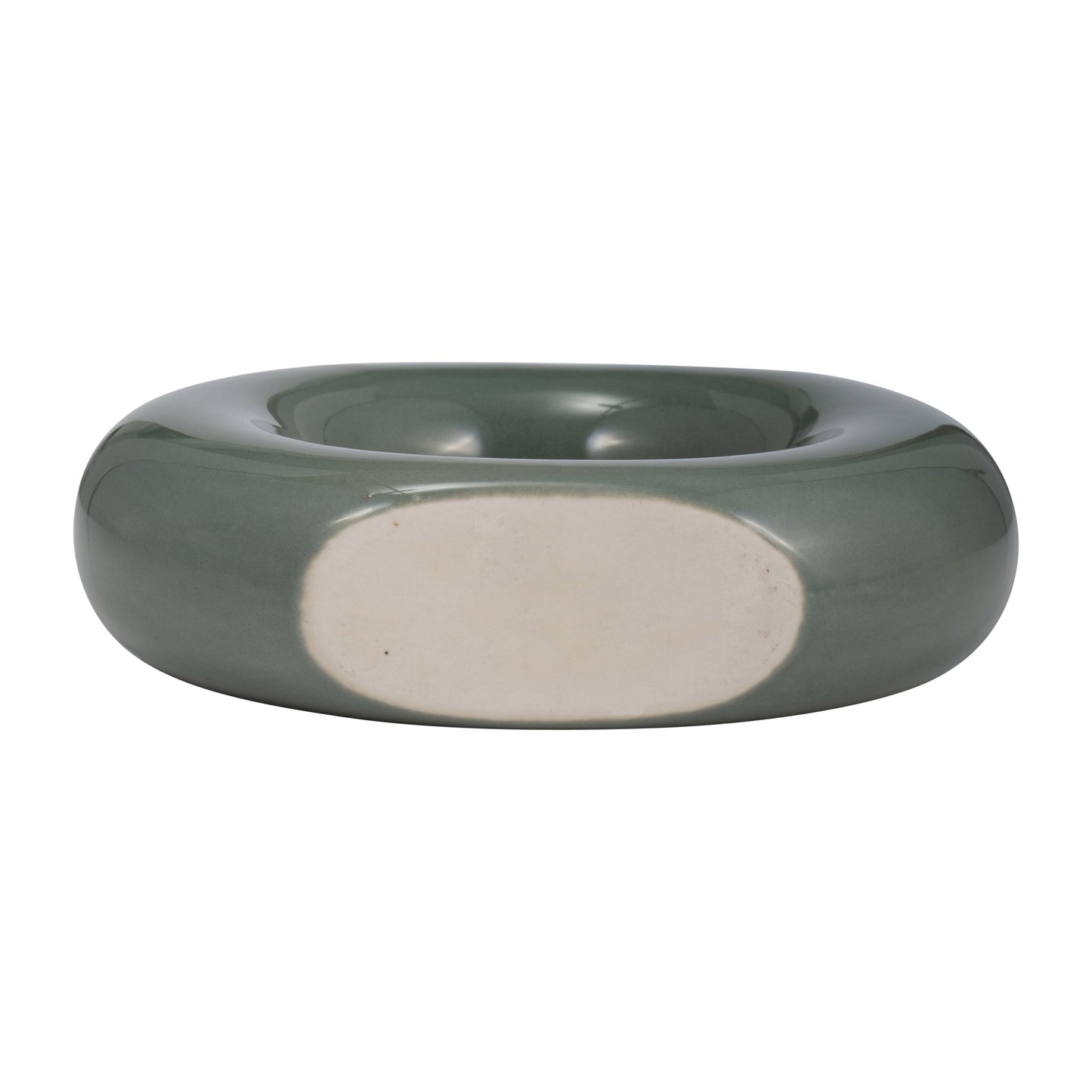 17058-04 CER, 5" X-PLANTER W/ SAUCER, GRAY( Sagebrook Home )