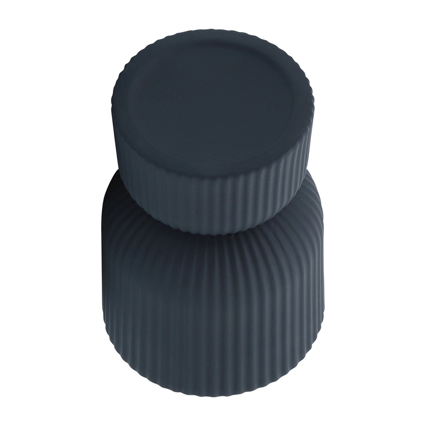 17121-03 CER, 6"H RIBBED VASE, WHITE( Sagebrook Home )