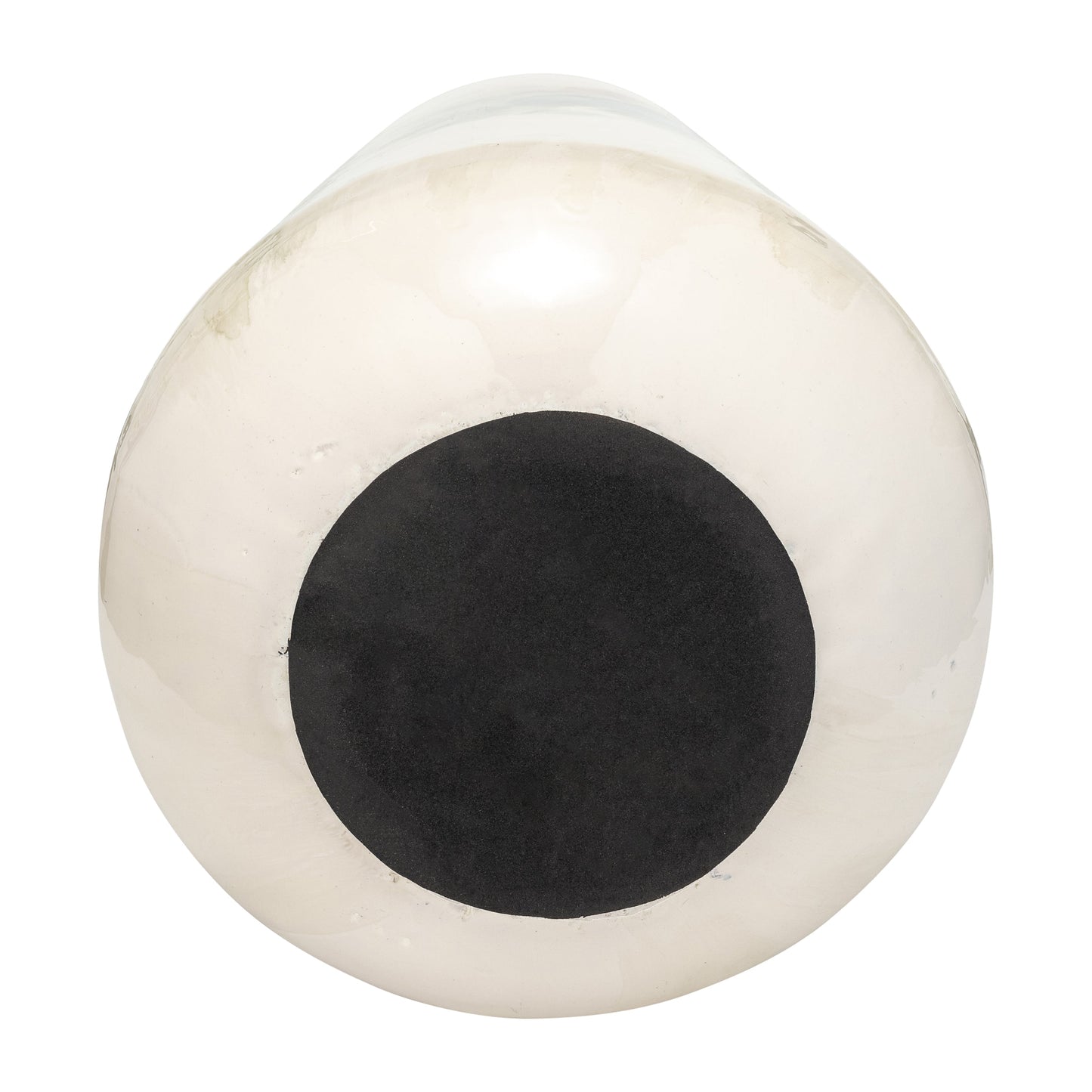 17459-01 GLASS,18",HURRICANE W/SPHERE BASE,WHITE/GOLD( Sagebrook Home )