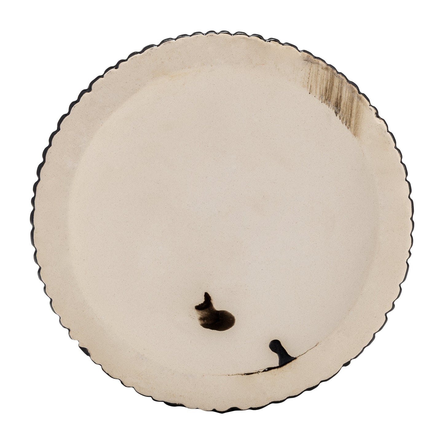 17919-04 CER, 17"H 2-TONE VASE, CREME/BLACK( Sagebrook Home )