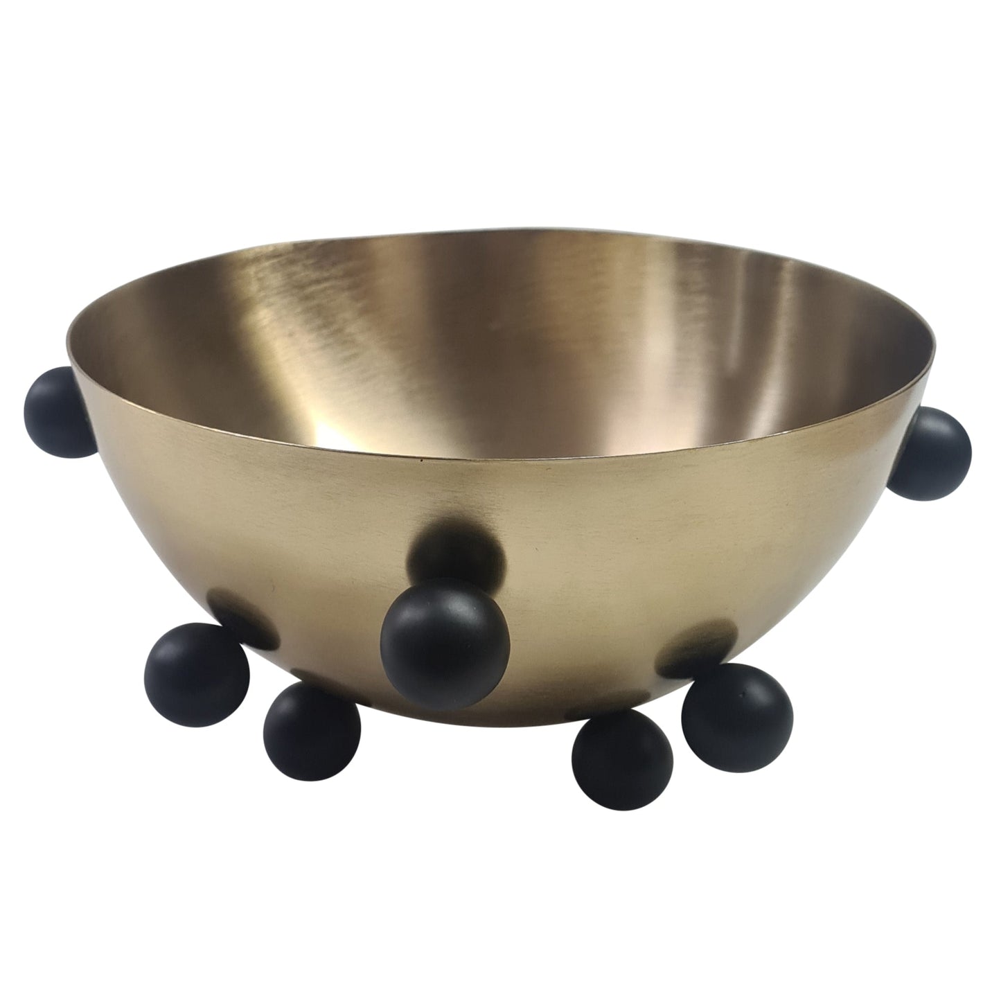 METAL, 13" BUBBLE BOWL, GOLD/BLACK