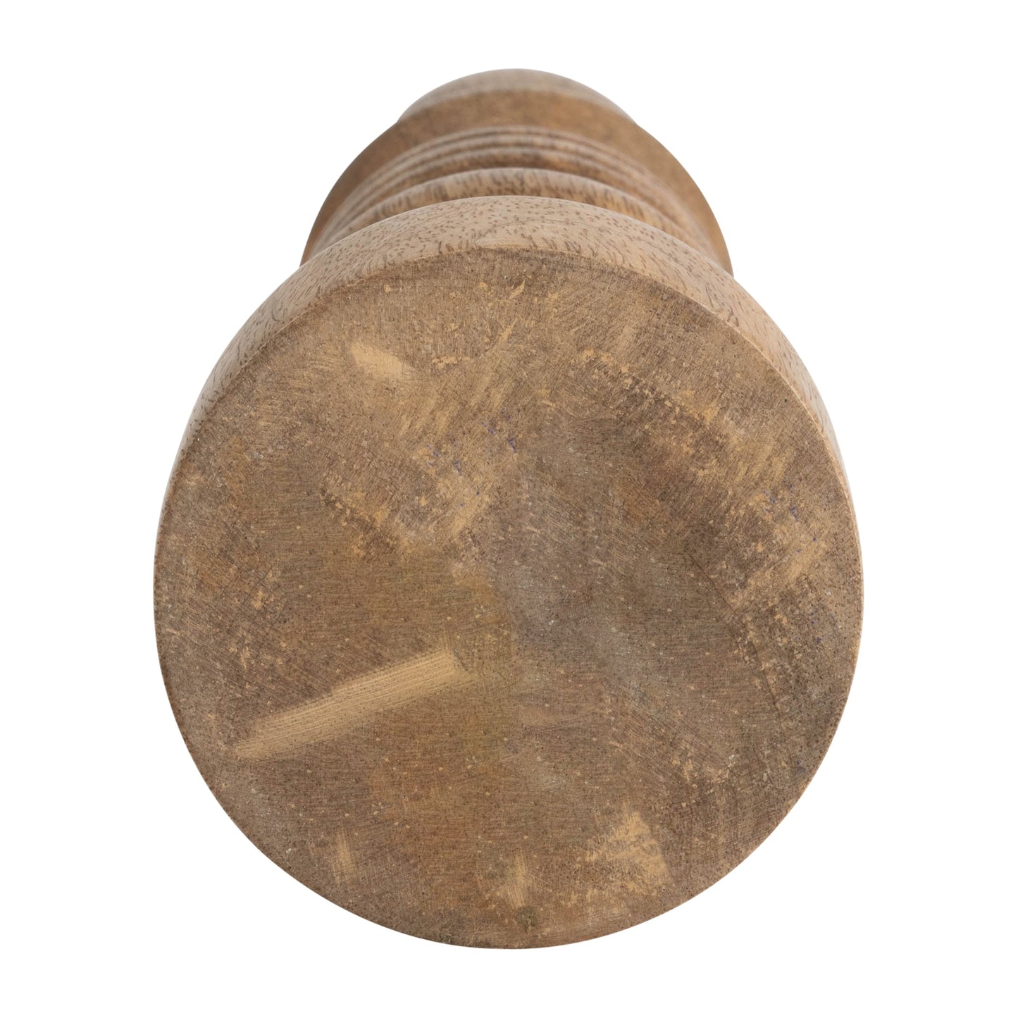 18193-02 Wood, 11"H, Geometric Candle Holder, Brown( Sagebrook Home )