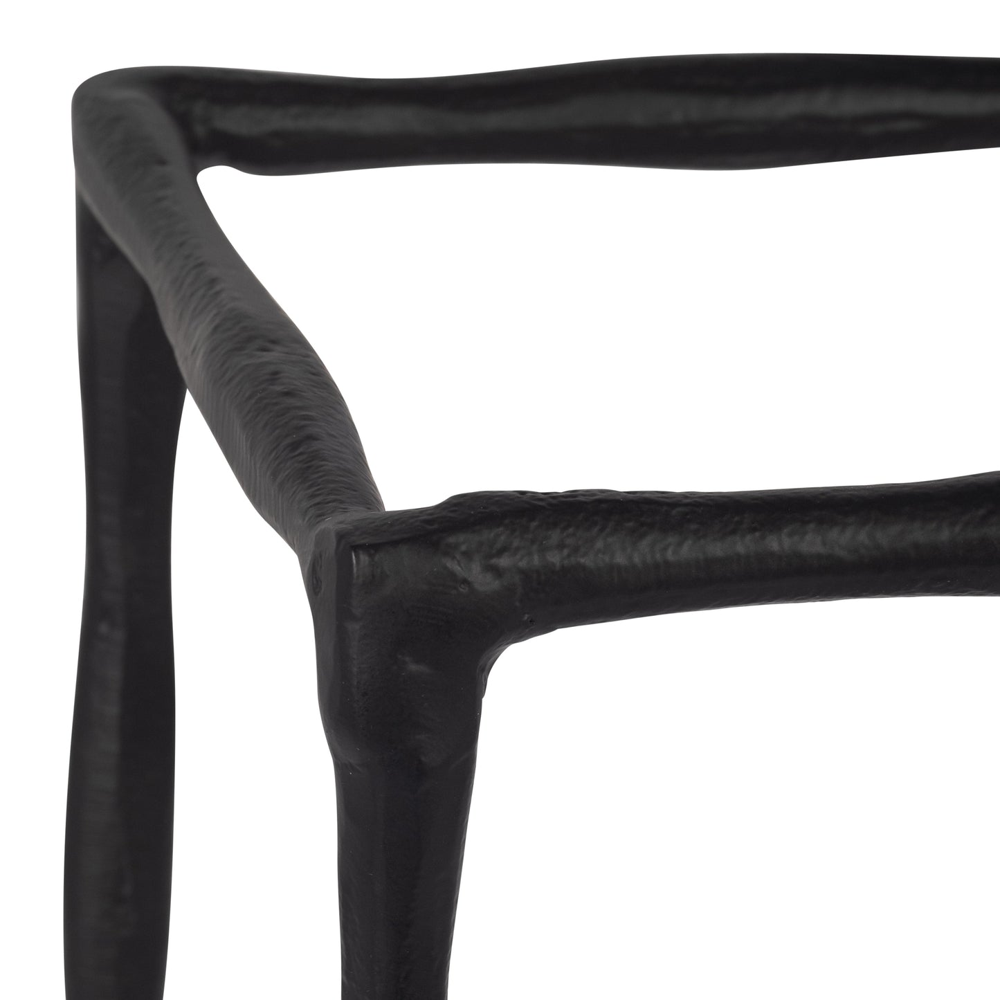 METAL, 16" OPEN SQUARE HURRICANE HOLDER, BLACK