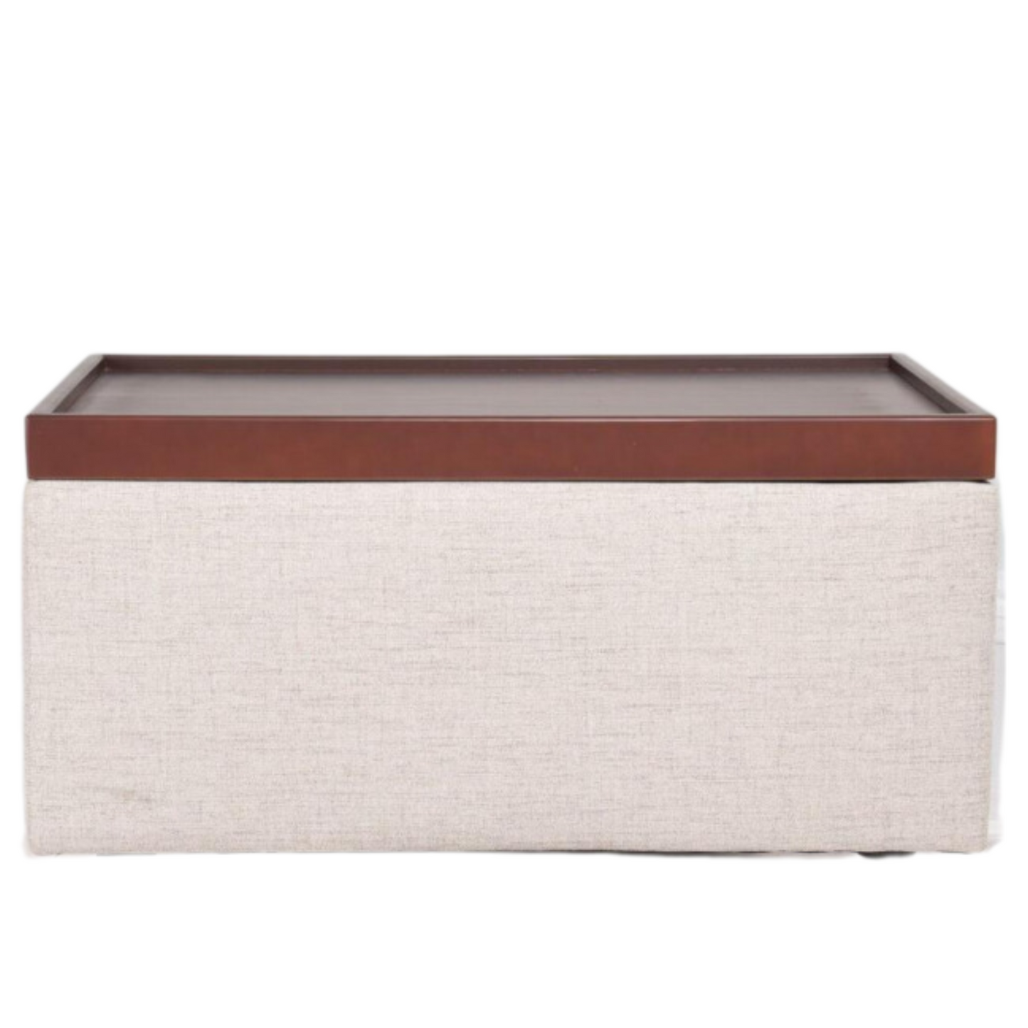 Ashley Homestore | Reinforce OTTOMAN WITH WOOD TOP