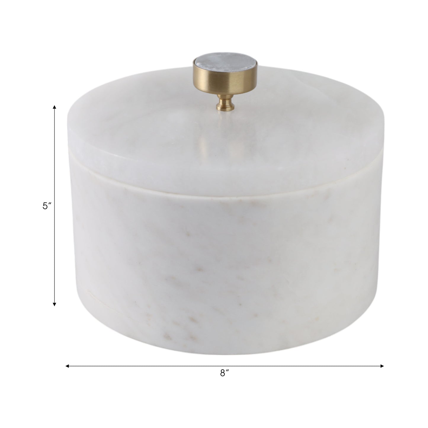 8" Vero Large Alabaster And Marble Box