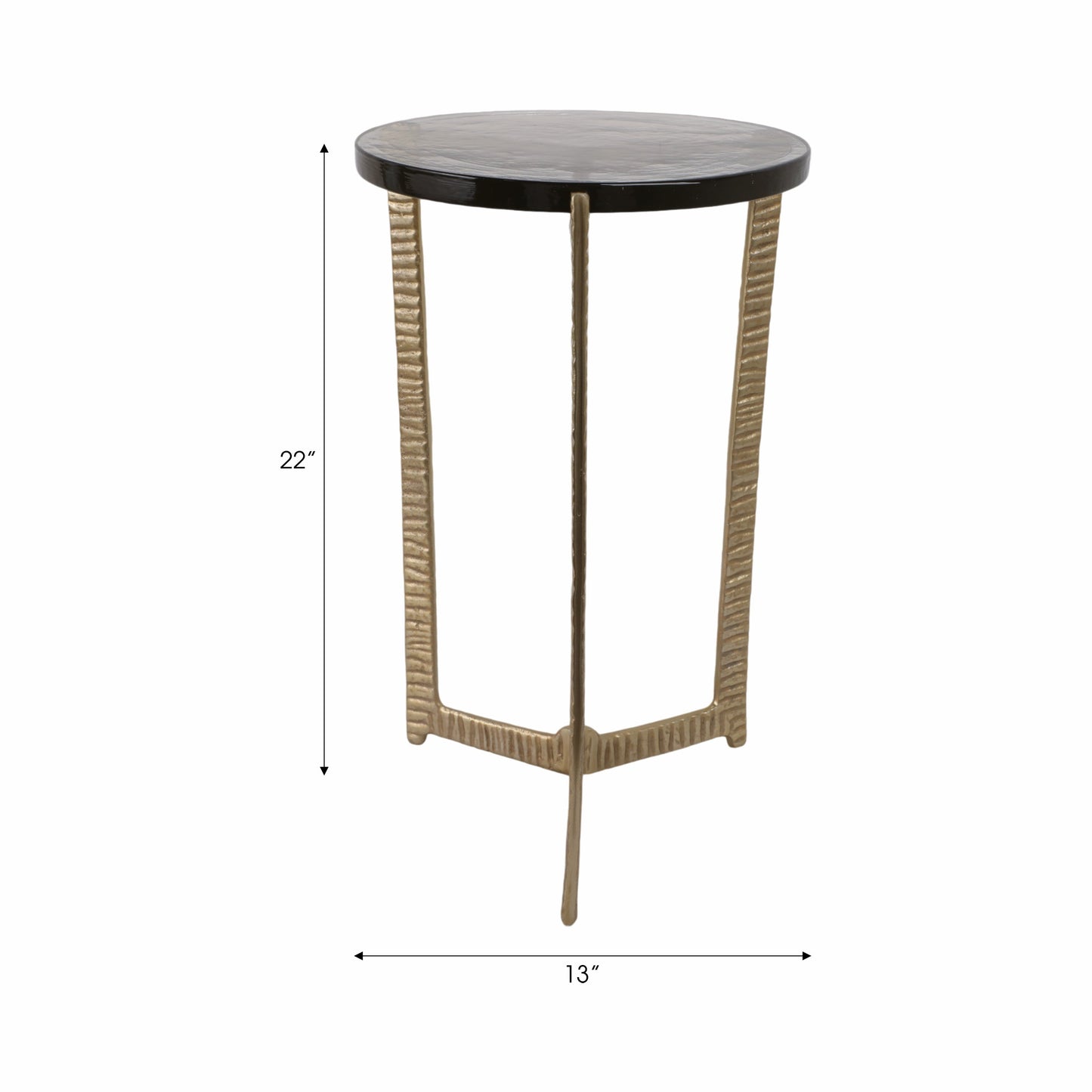 22" Bennington Tall Recycled Glass Accent Table