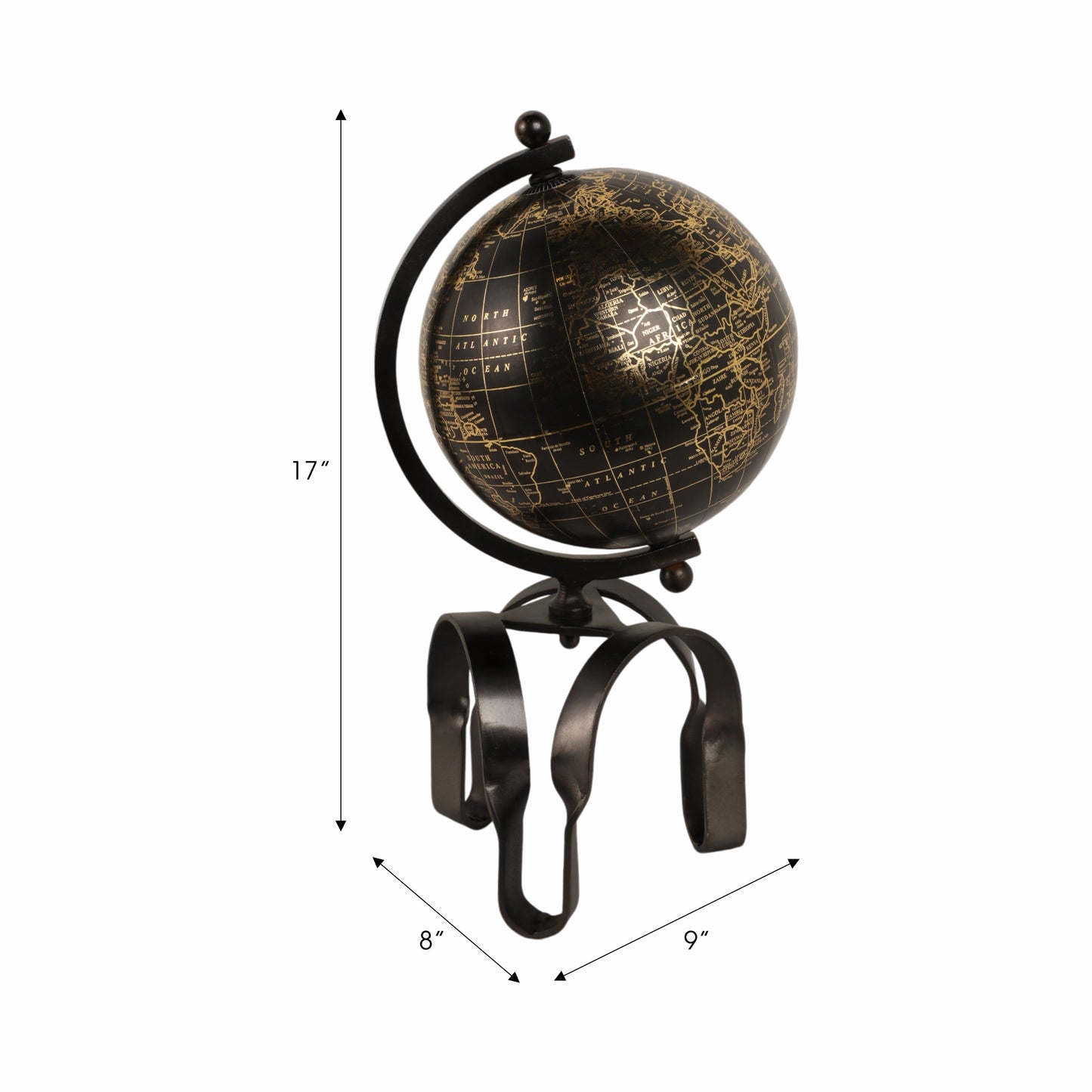 17" Rally Small Metal Globe