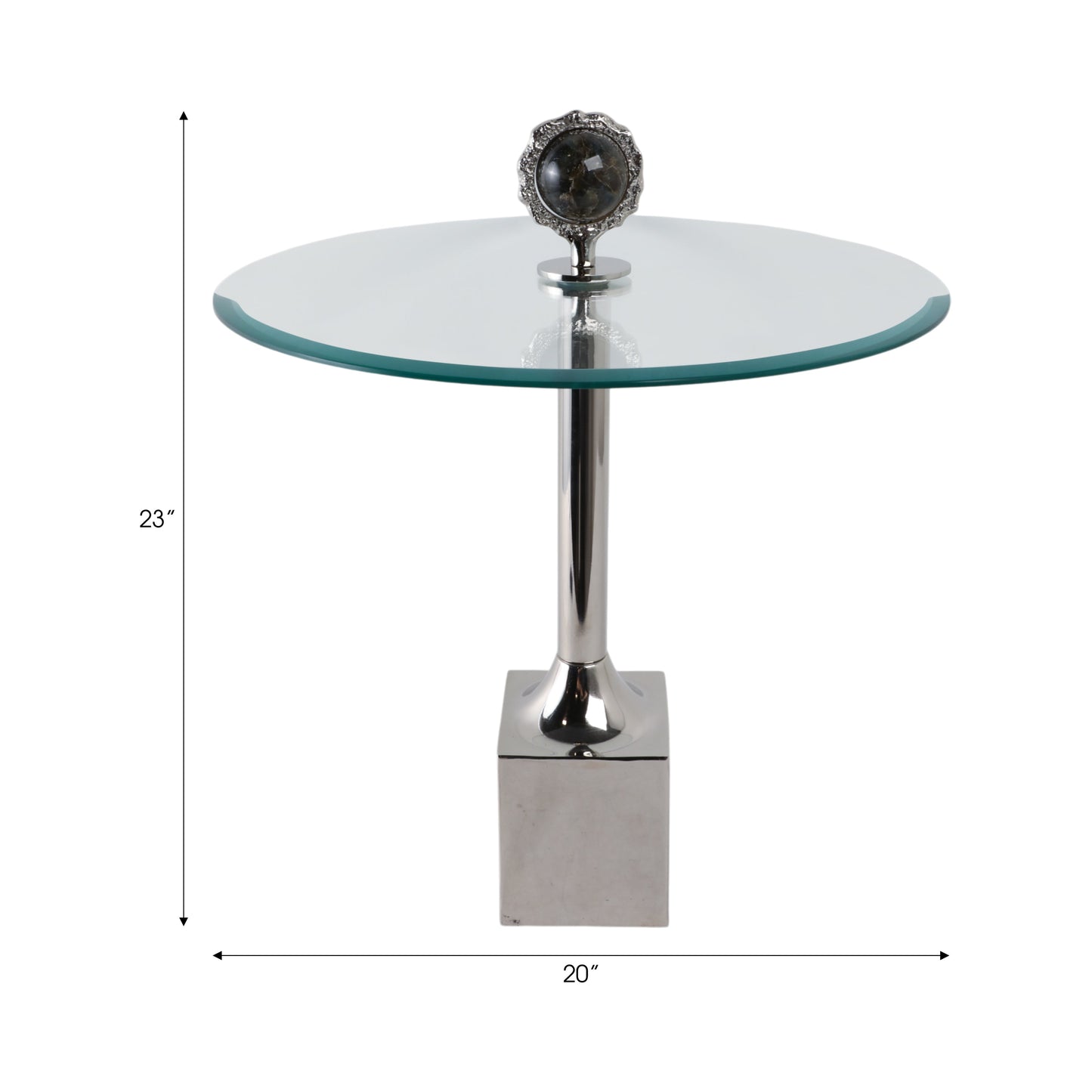 23" Macklin Labradorite Stone Glass And Metal Acc