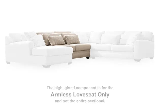 Mandi Point Armless Loveseat