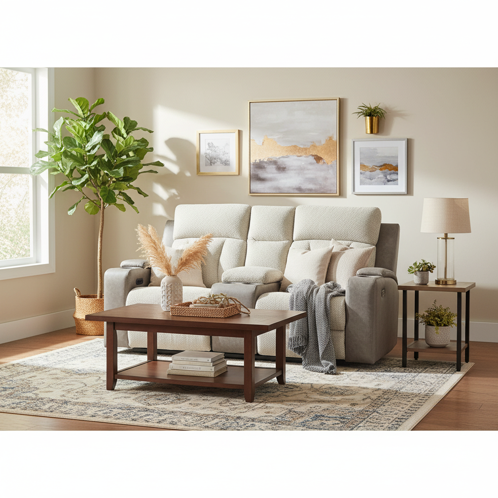 Stately Check PWR REC Loveseat/CON/ADJ HDRST