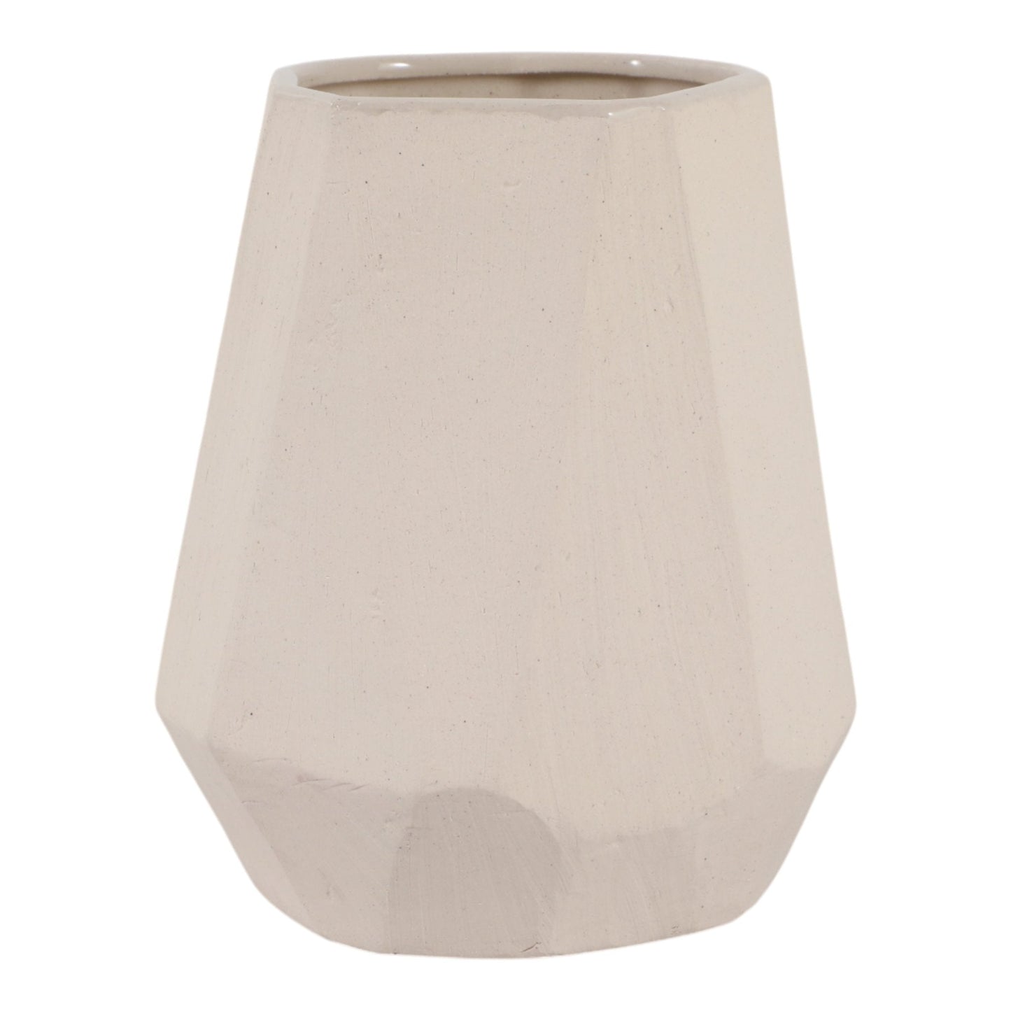 8" HOLDRON SMALL ANGULAR VASE, WHITE