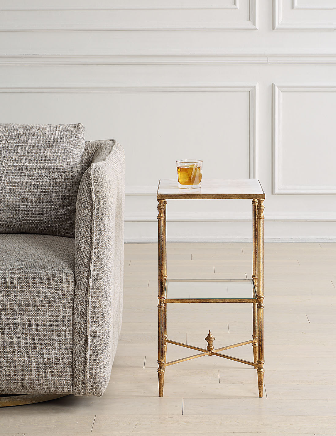 24286-N-UTT |Henzler 40 W x 63 H x 40 D Square Accent Table with Mirror Top