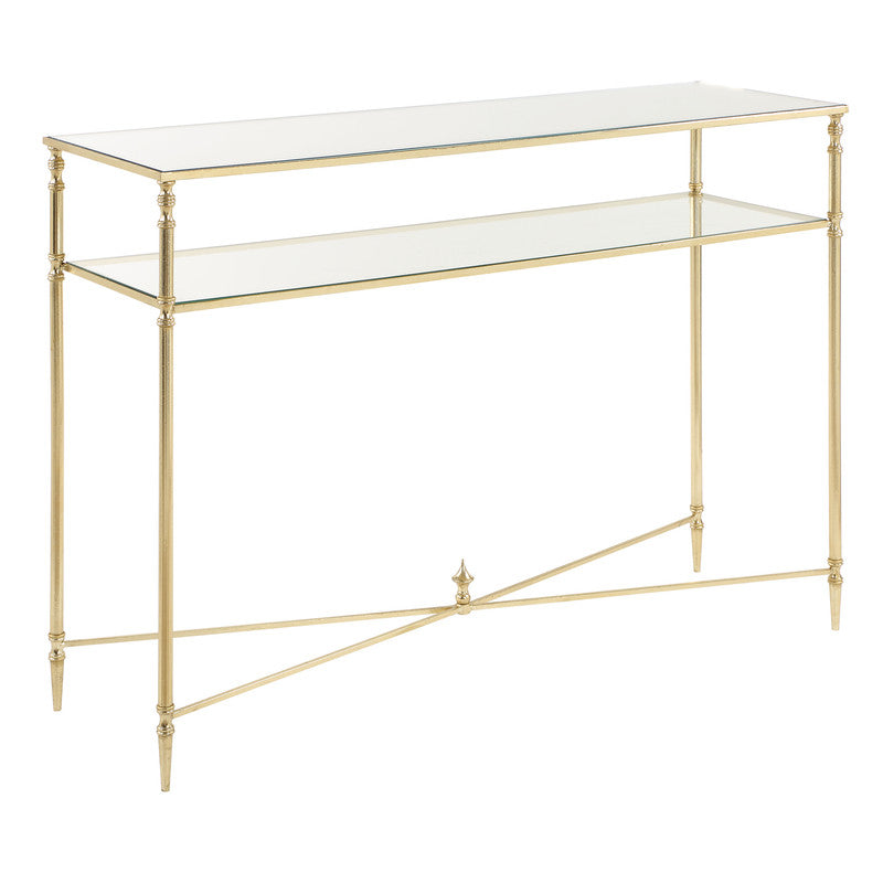 24278-C-UTT |Henzler 114 W x 83 H x 35 D Rectangle Console Table with Mirror Top