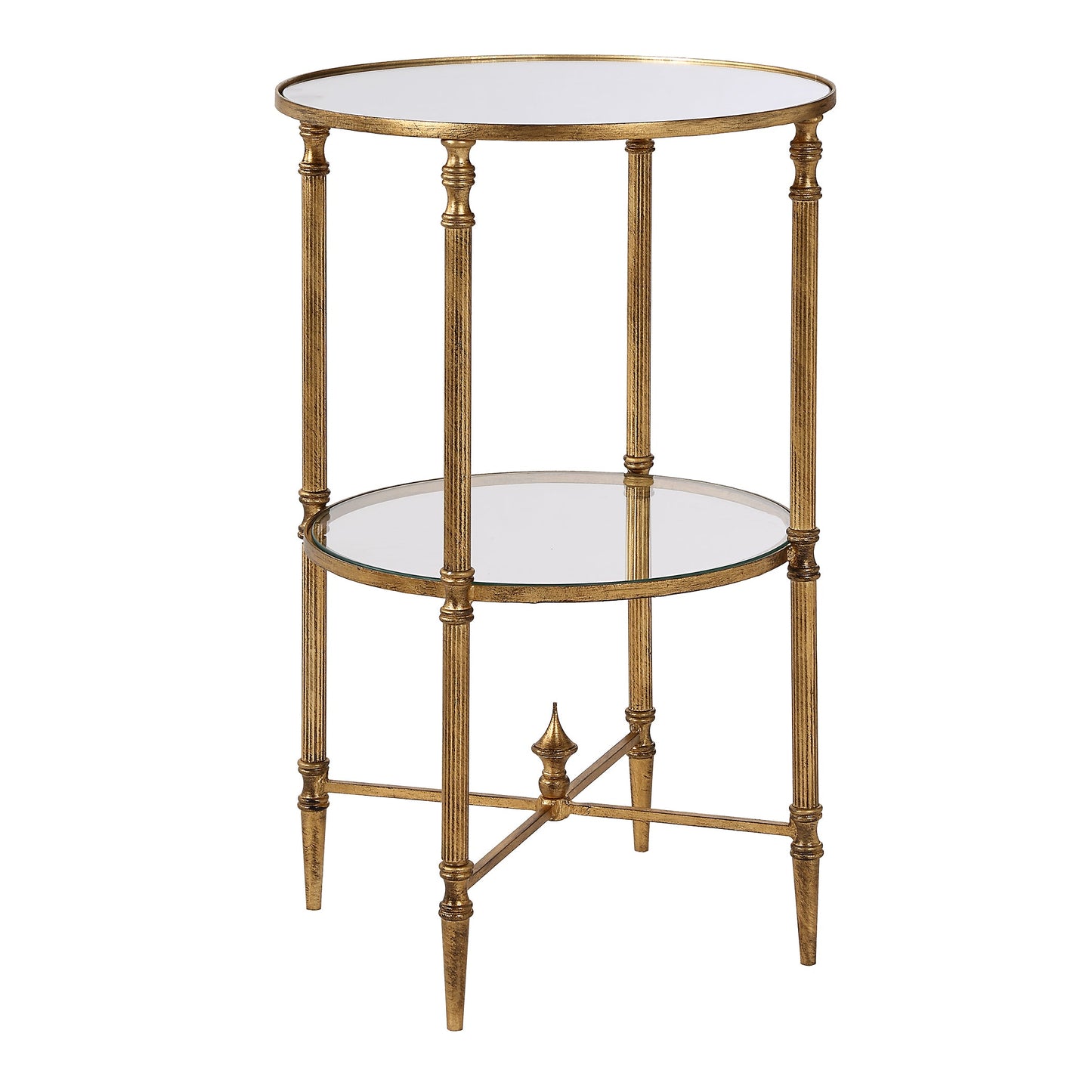 Henzler 40 W x 63 H x 40 D Round Accent Table with Mirror Top