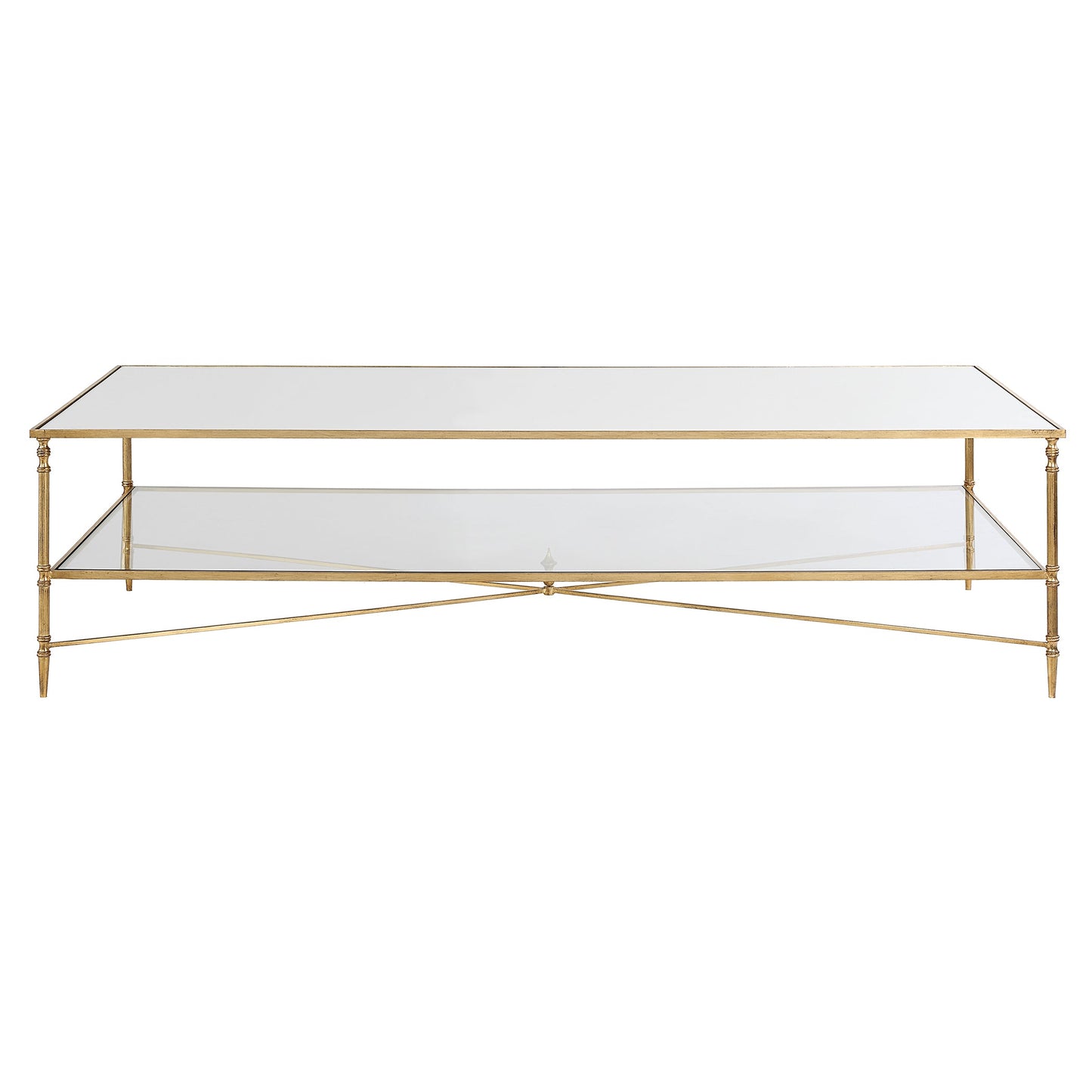 24293-UTT |Henzler 181 W x 48 H x 91 D Rectangle Coffee Table with Mirror Top