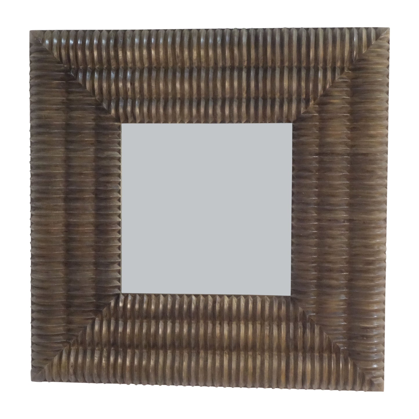 EV19106 41X30" KENSINGTON SLATTED WOOD MIRROR, BROWN( Sagebrook Home )