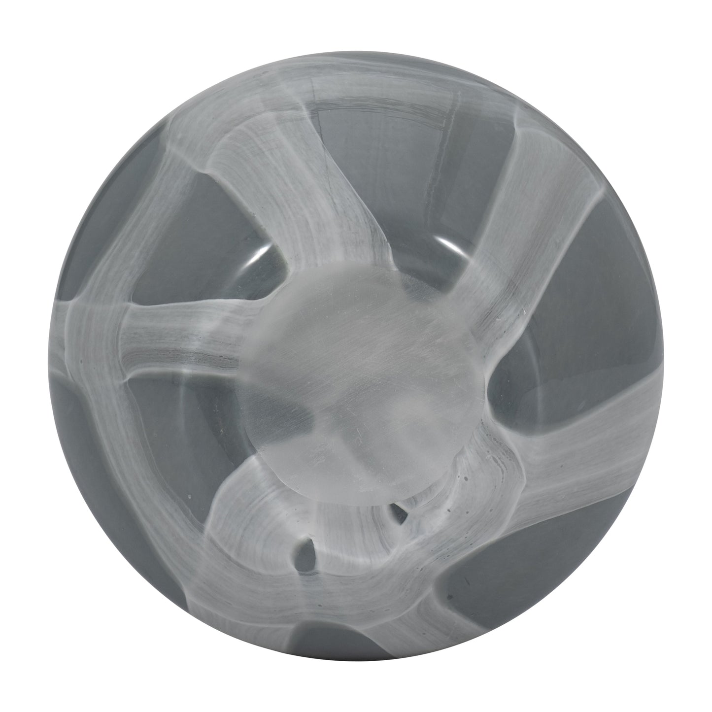 EV19697-02 15" KATRINA GRAY SWIRL MEDIUM GLASS VASE( Sagebrook Home )