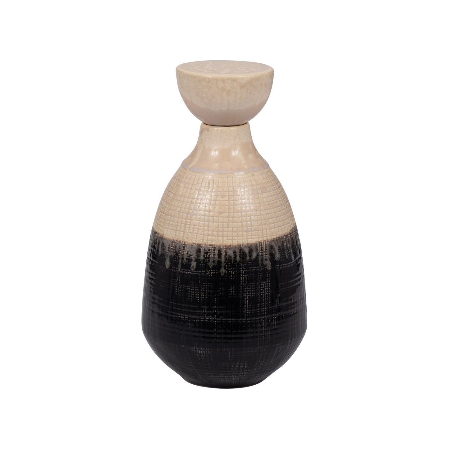 EV19866-01 ALONDRA MEDIUM CERAMIC LIDDED JAR( Sagebrook Home )