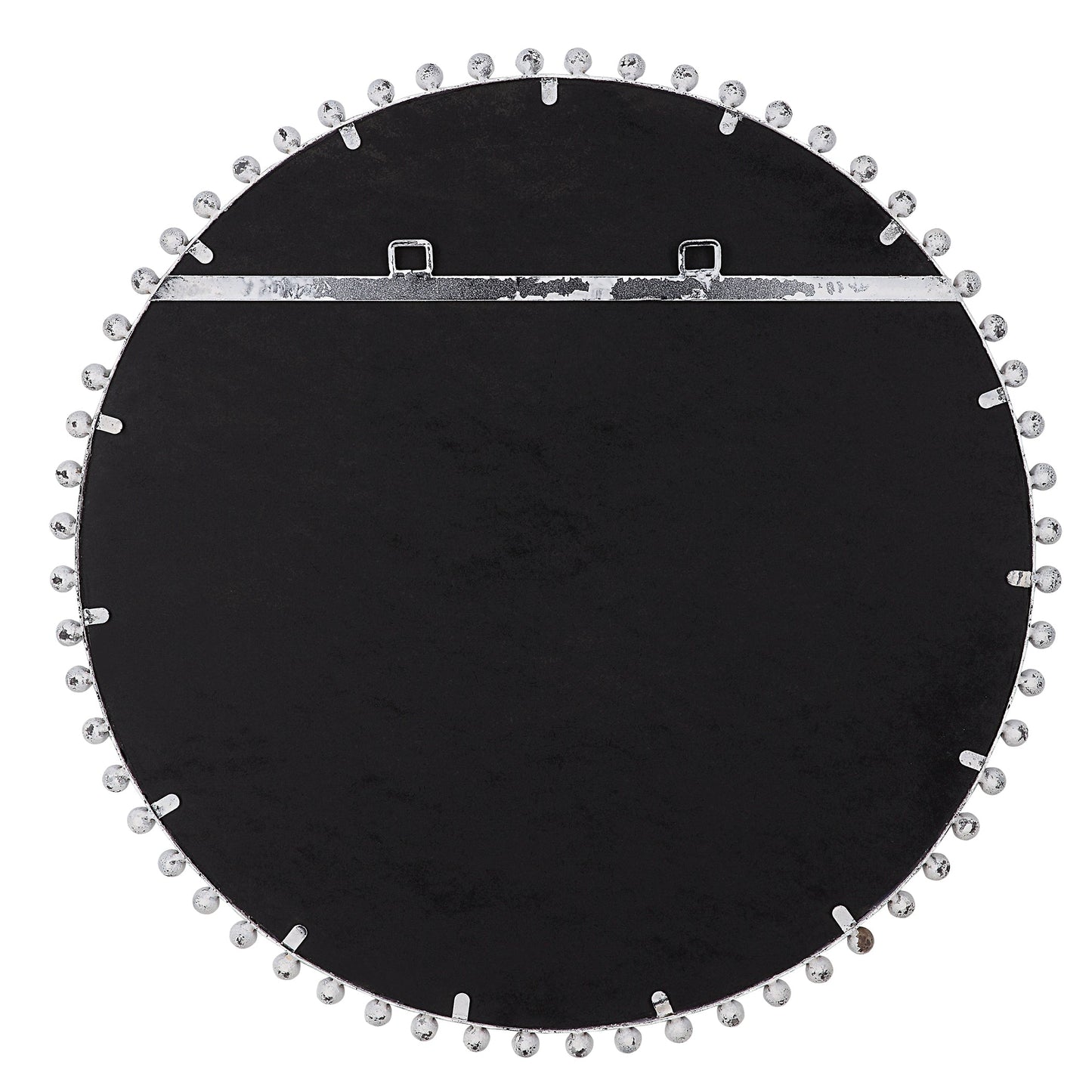 Taza Round Mirror, Antique White