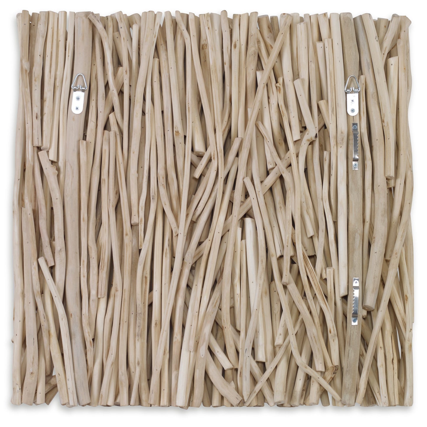 04352-UTT |Gathered Teak Square Wood Wall Decor, Bleached