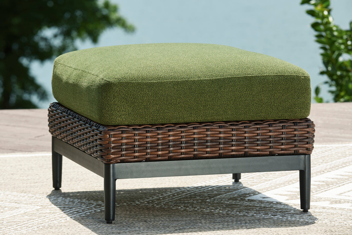 Ashley Homestore | Horizon Hall Outdoor Ottoman with Cushion
