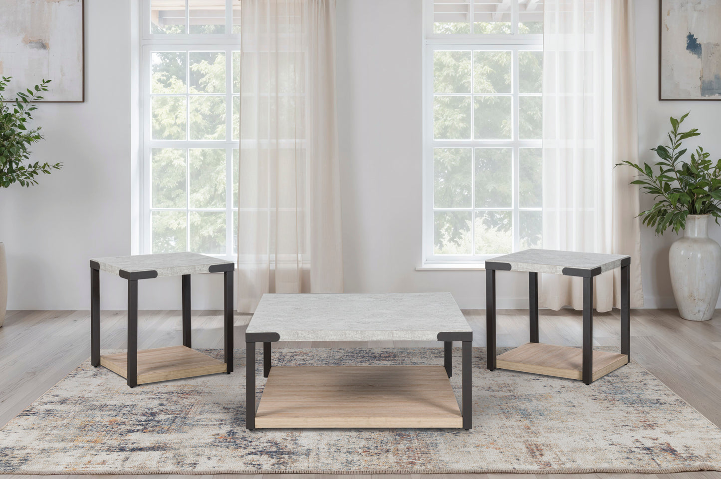 Tight-Rope Morren Sofa set with Free Darthurst Occasional Table Set (3/CN)