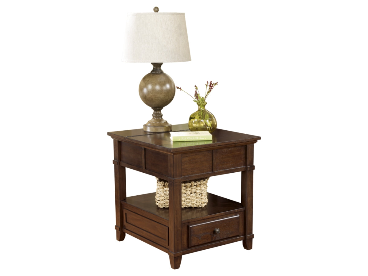Gately End Table with Storage & Power Outlets