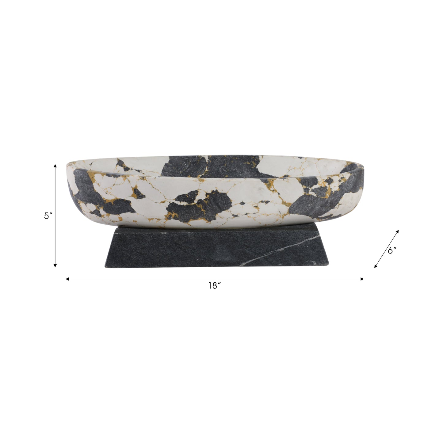 18" Calhoun Bowl With Marble Base