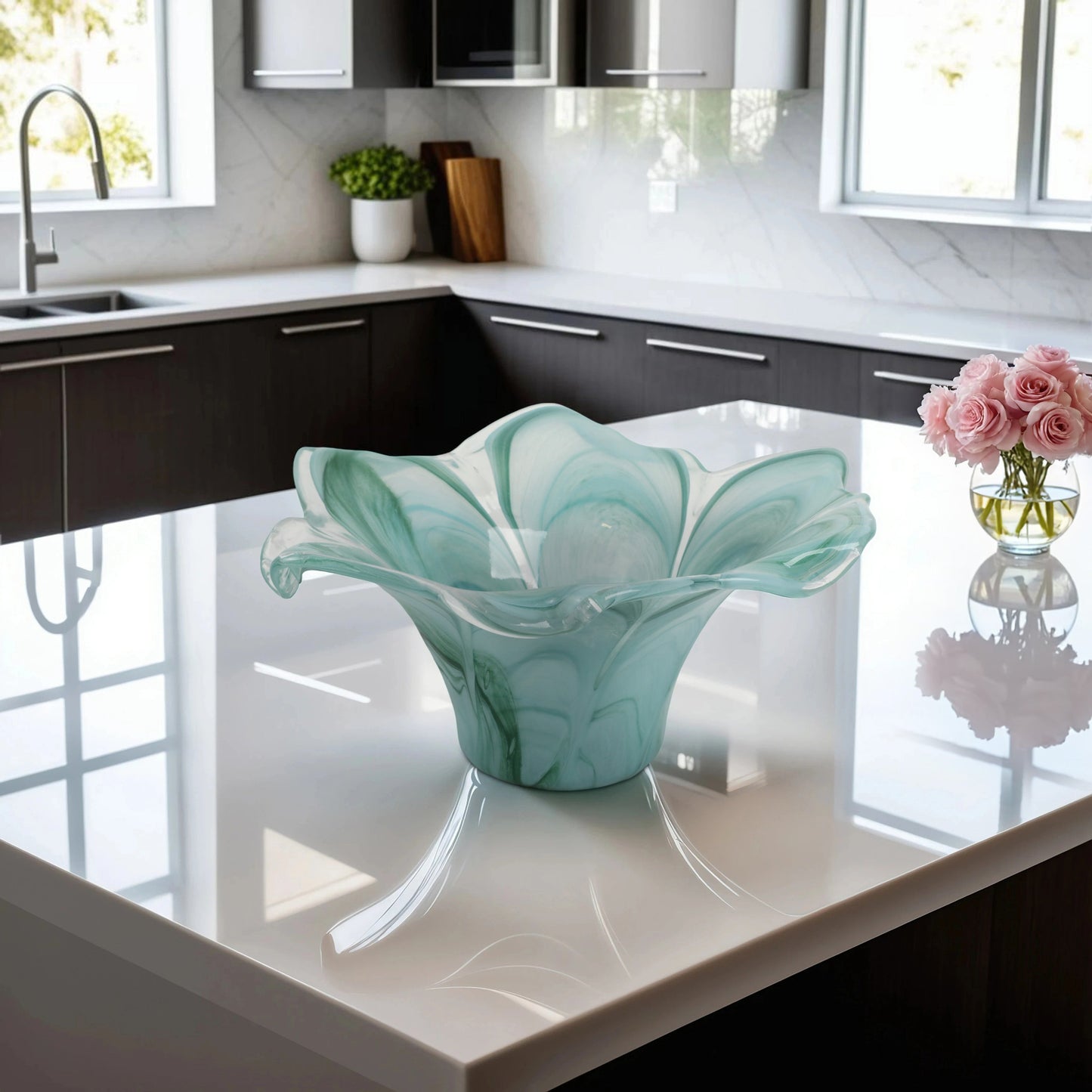 19" Idro Large Italian Art Glass Bowl