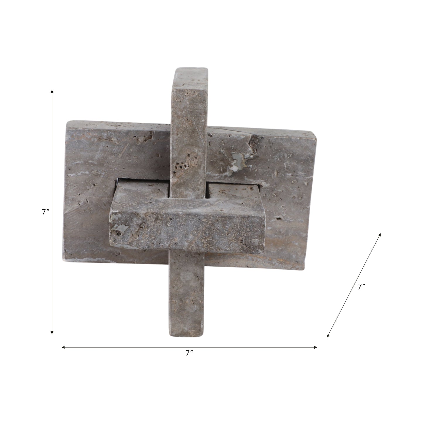 7" Pierce Medium Travertine Knot