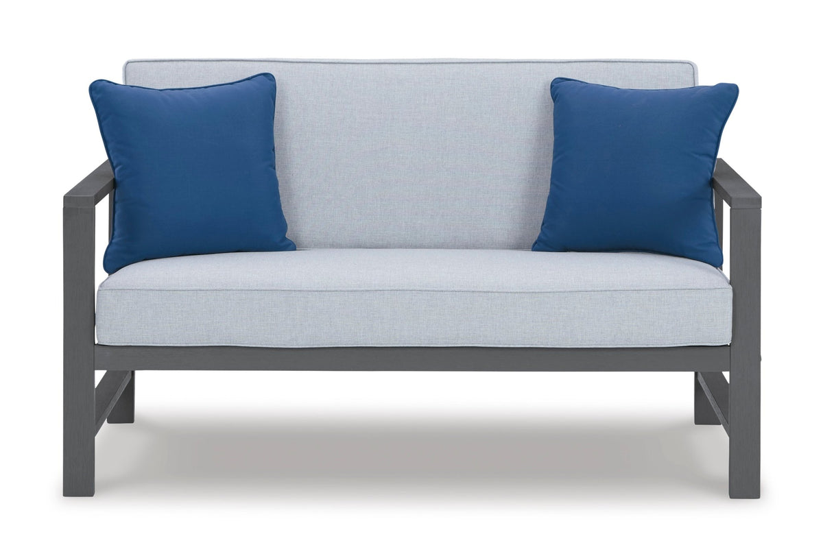Fynnegan Outdoor Loveseat with Table (Set of 2)