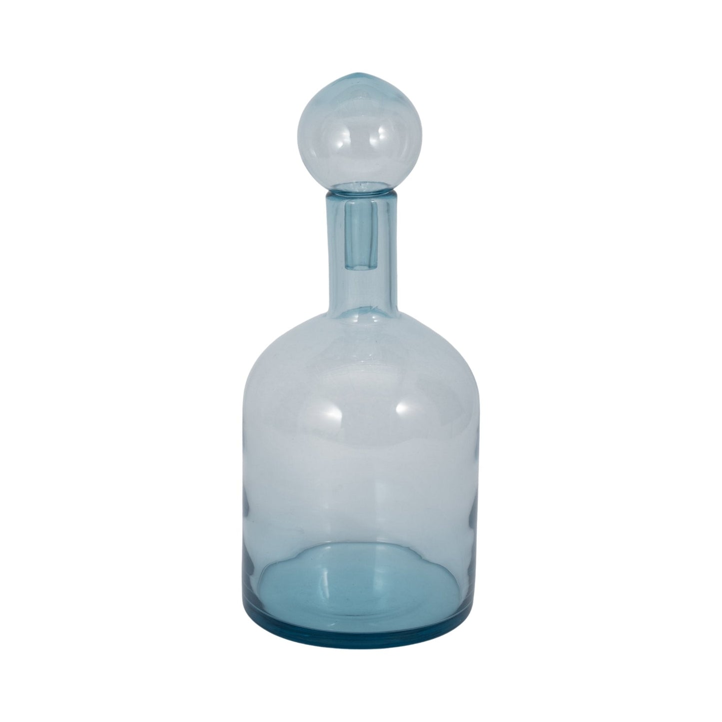 Glass Bottle With Stopper, Light Blue |20542-01