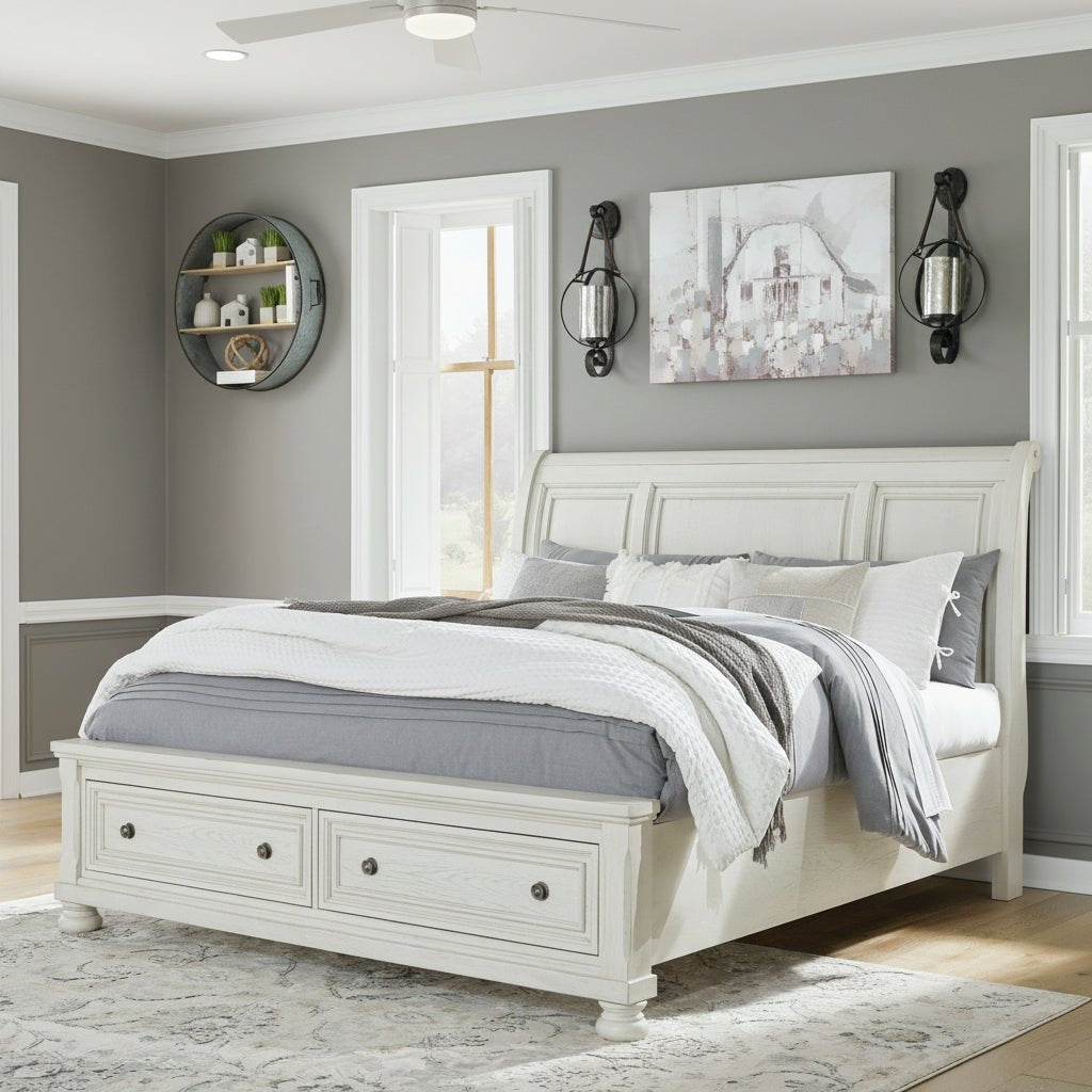 Robbinsdale King Sleigh Bed With Storage