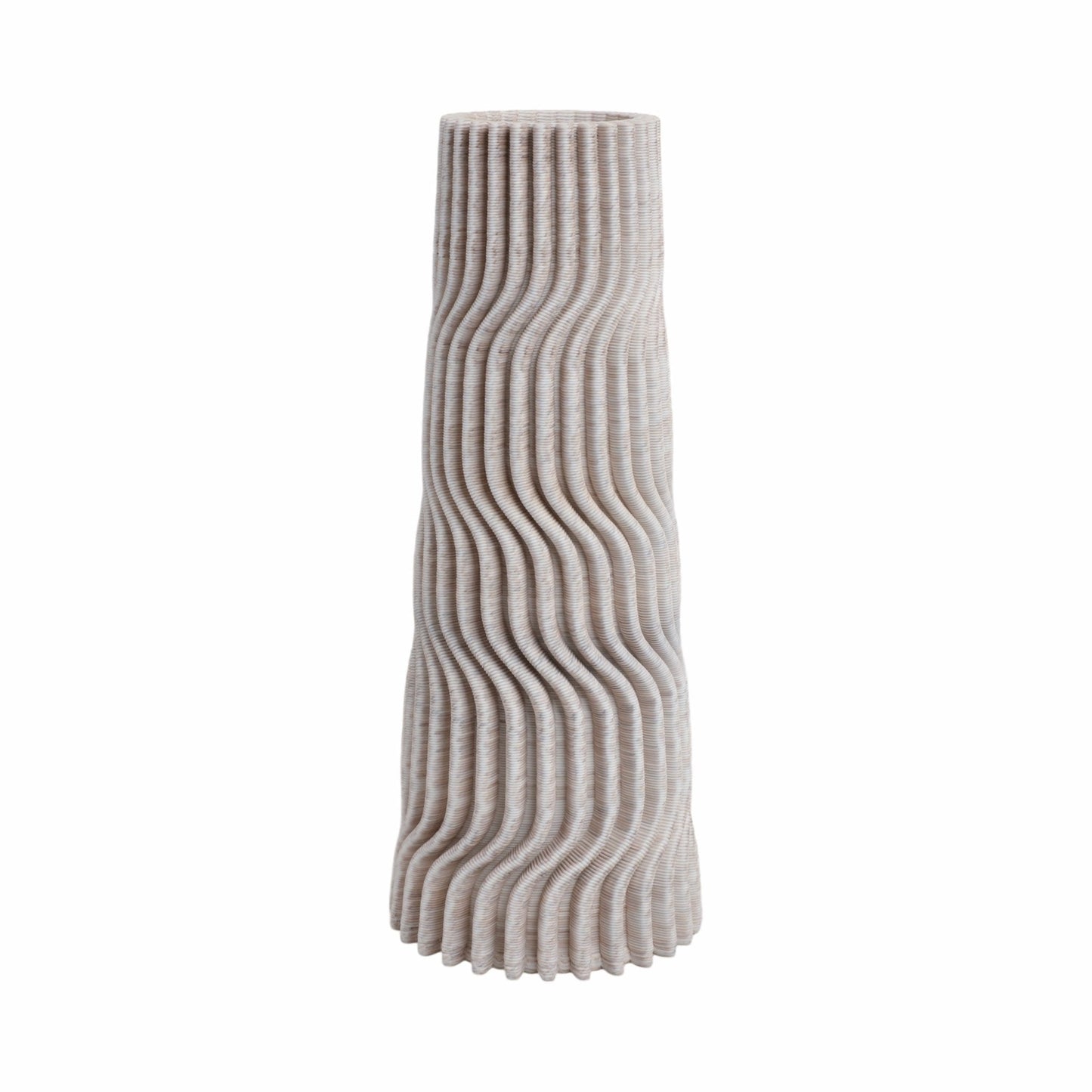Shelvin 3d Printed Porcelain Vase, Multi |EV21283-01