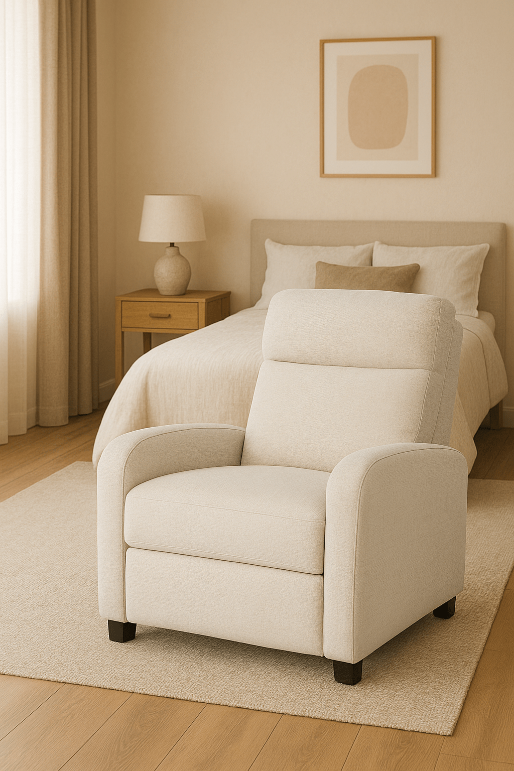 White Musk High Leg Recliner