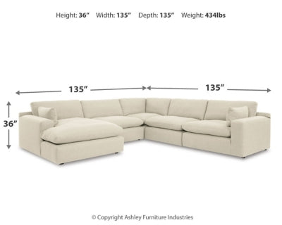Elyza 5-Piece Sectional with Chaise