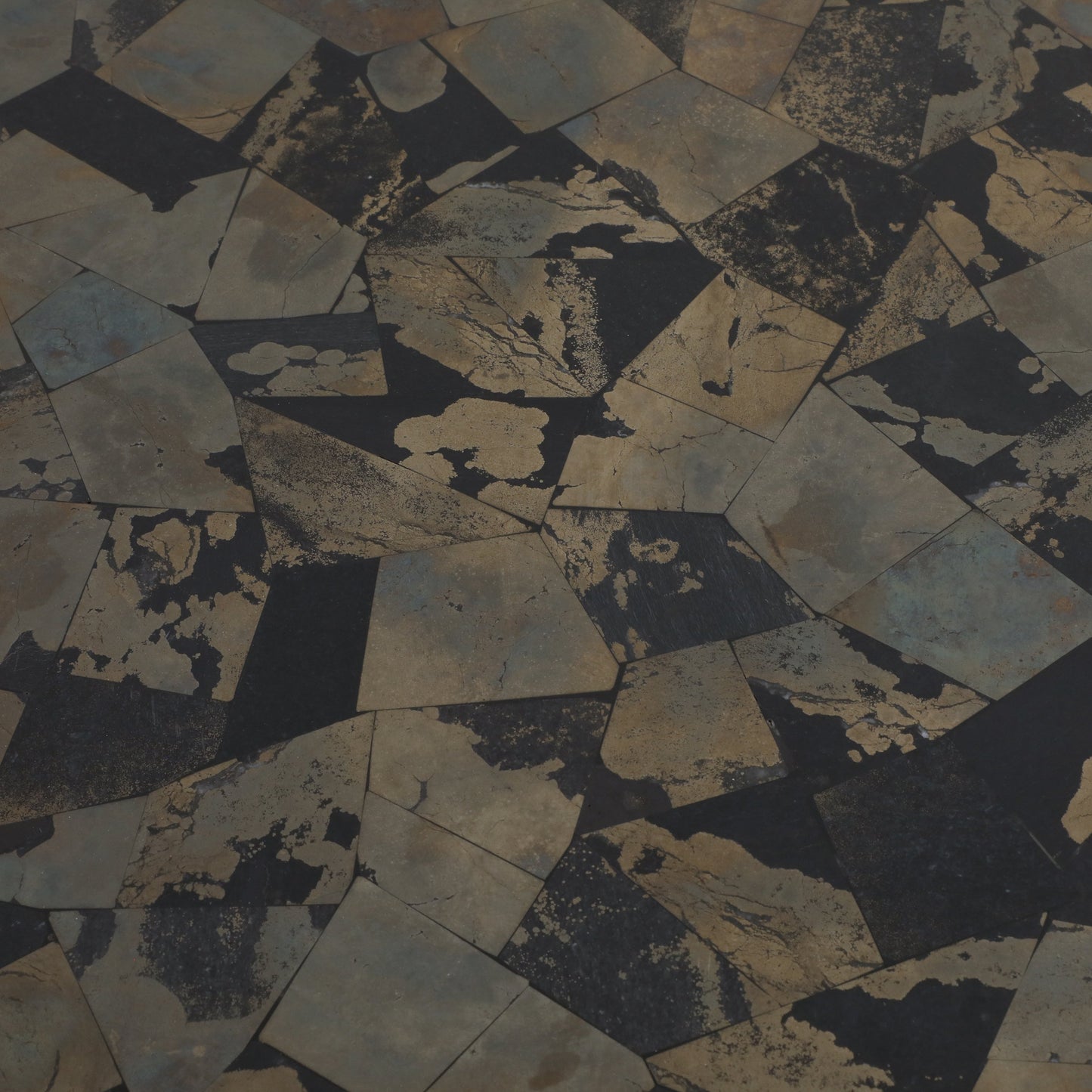 24"livio Pyrite Semi-precious Stne&wood Accent Tbl