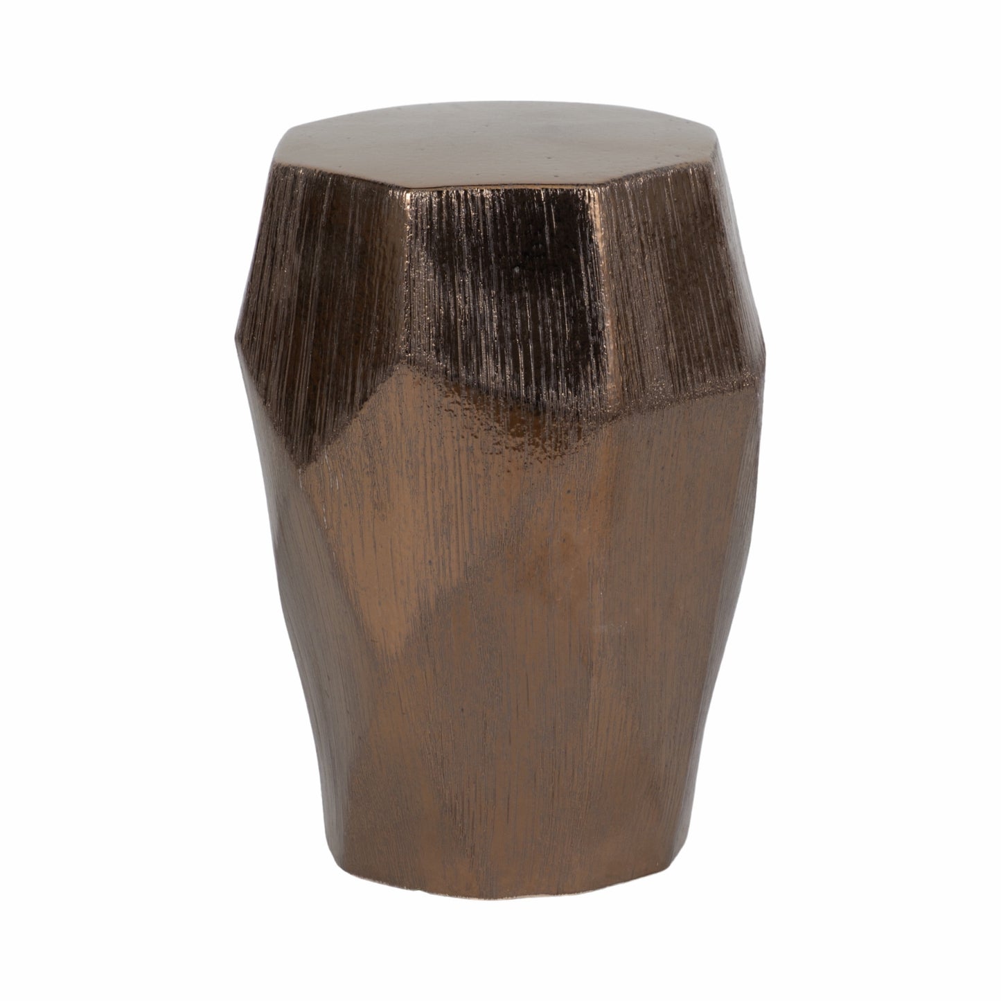 20" Tiziano Ceramic Bronze Garden Stool