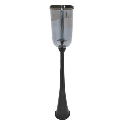 43" Ember Large Black Glass Candle Hurricane