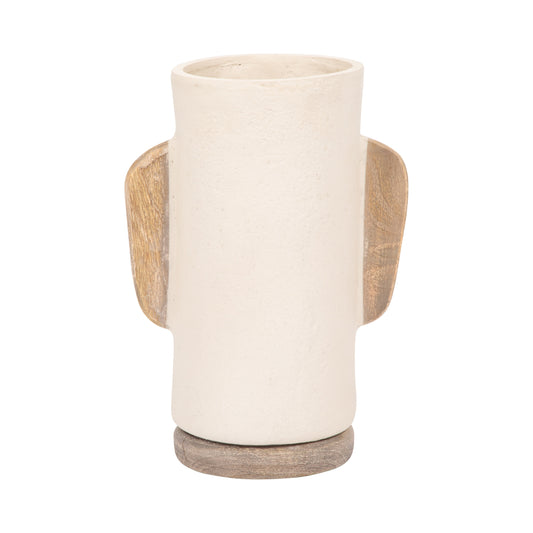 Ecomix, 13" Organic Vase, Ivory