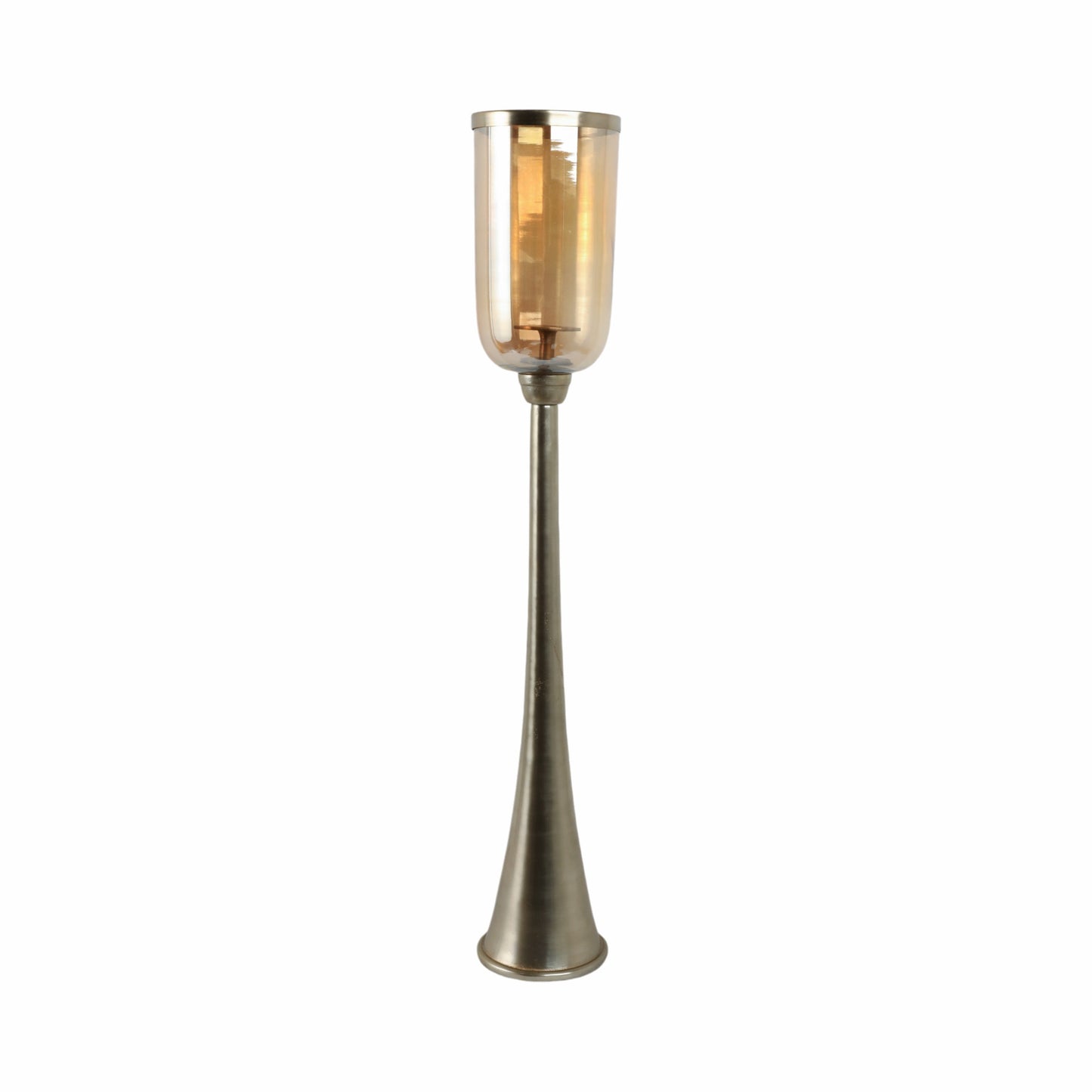 43" Illum Large Gold Glass Candle Hurricane