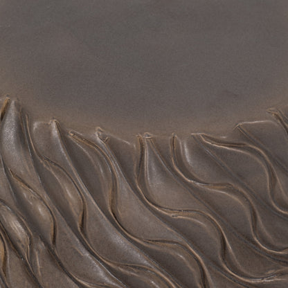 20" Devone Brown Ceramic Garden Stool