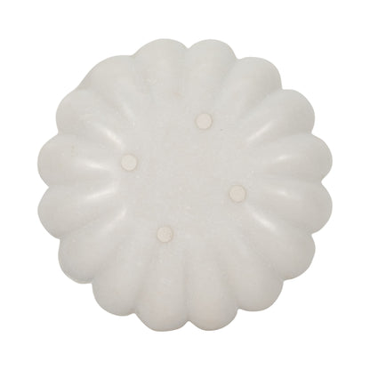 8" Hadara Marble Flower Tray, Tan