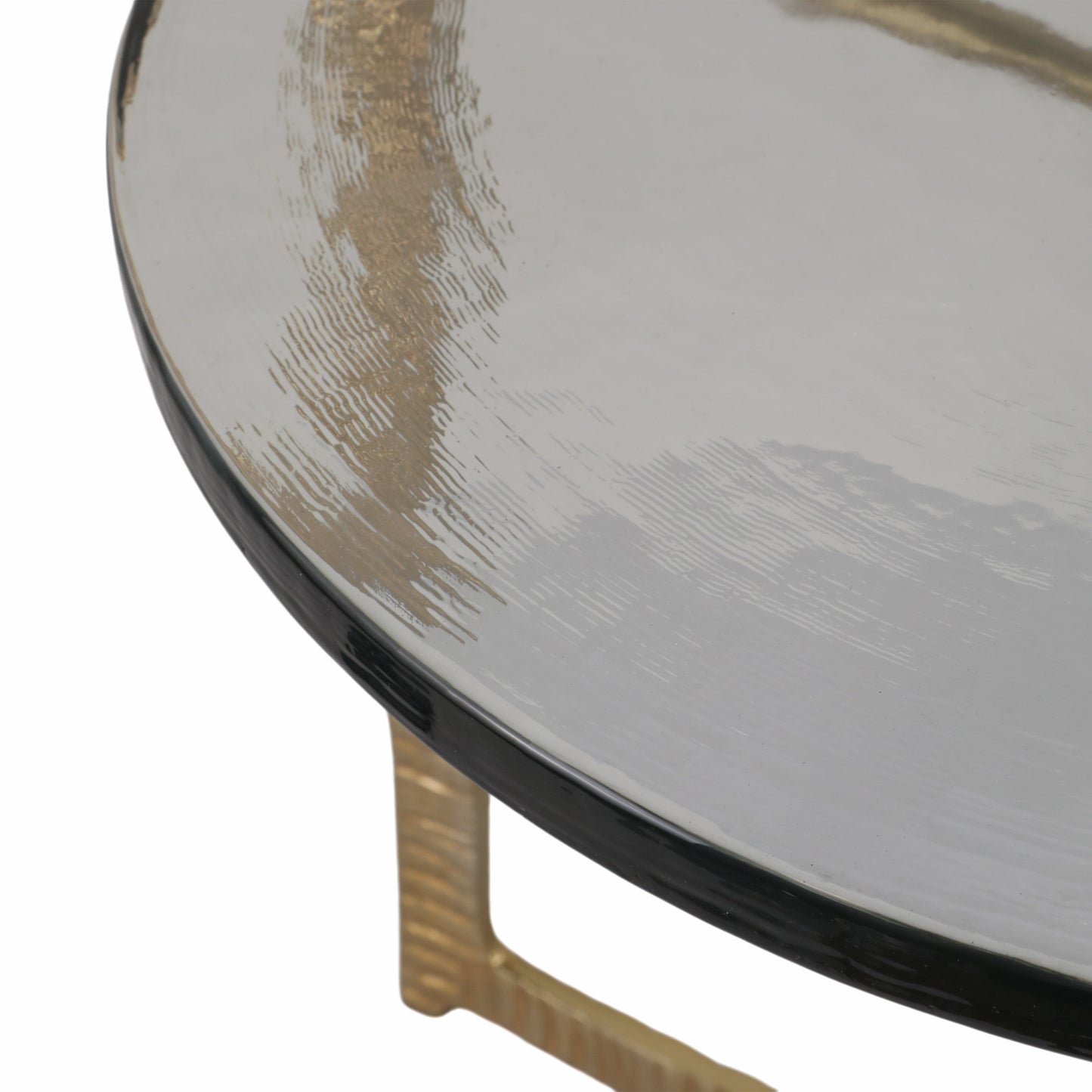 18" Bennington Wide  Recycled Glass Accent Table