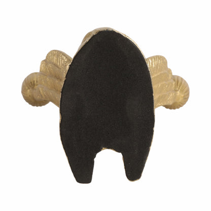 Metal, 6" Giraffe W/ Wings 2 Taper Candle Holder,